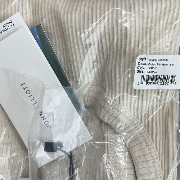 John Elliot Cotton Rib Asymmetrical Cami Dress Size Small NEW - Picture 6 of 9